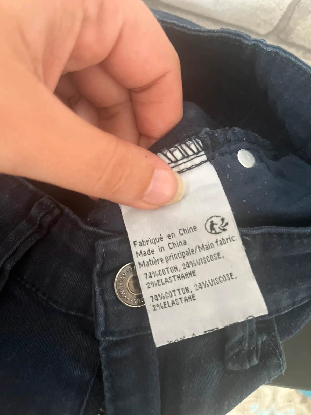 Calça / jeans feminino Marinho – Gémo – Tamanho 36 – photo 4